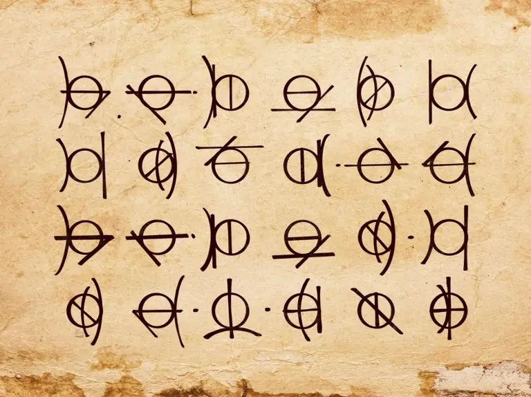 Spoken language of the mountain dwarves on parchment